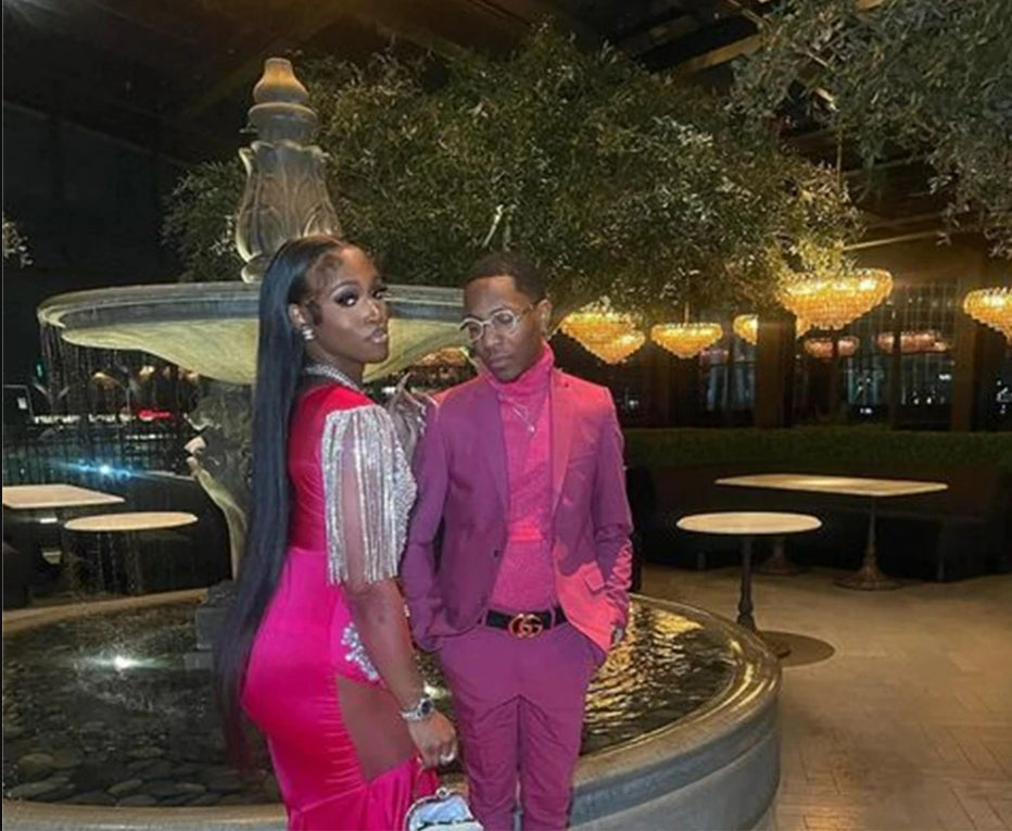 Hot Pink Fitted Prom Dress Long Luxury Silver Tassels Crystal Rhinestone Mermaid Prom Dress For Black Girl robe de bal