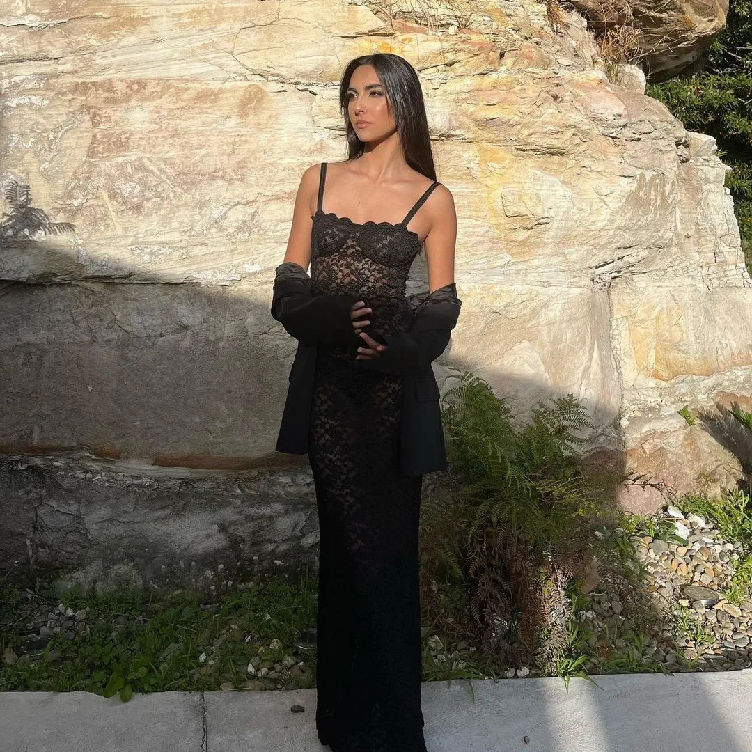 Summer New Fashion Women's Clothing Sexy Lace Gown Dress Sleeveless