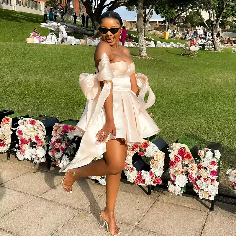 Short Prom Dresses for Black Girls Graduation Birthday Party Homecomin –  mermelo