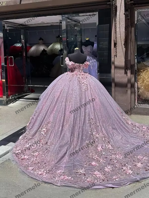 Quinceanera Dresses for 15 Ans Appliques Ball Gown Beads Lace Up
