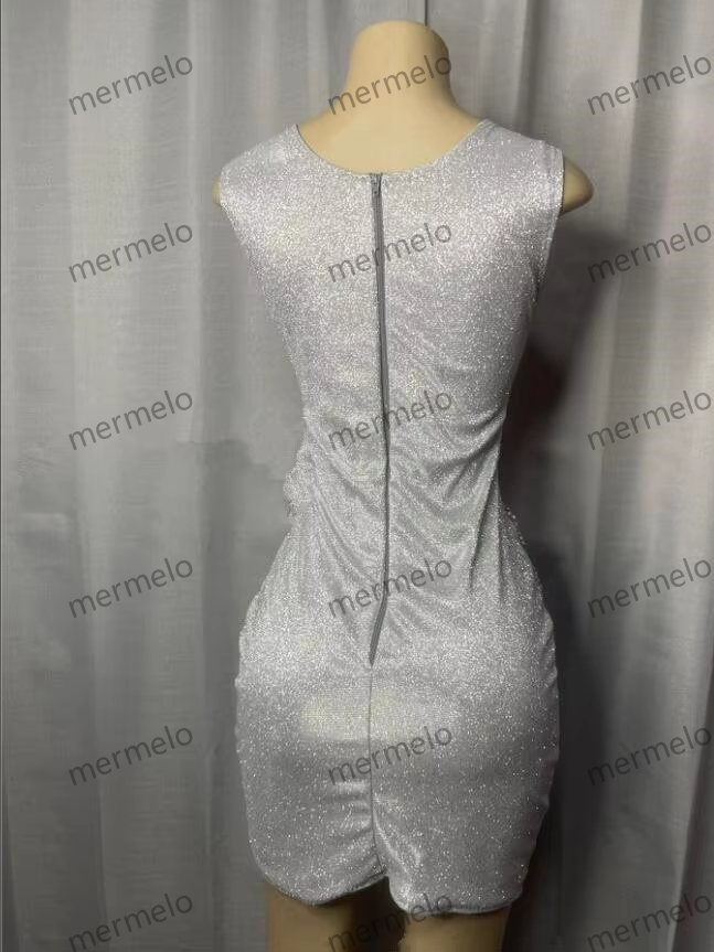 Sparkly Crystal Gillter Birthday Gala Prom Gown Outfit