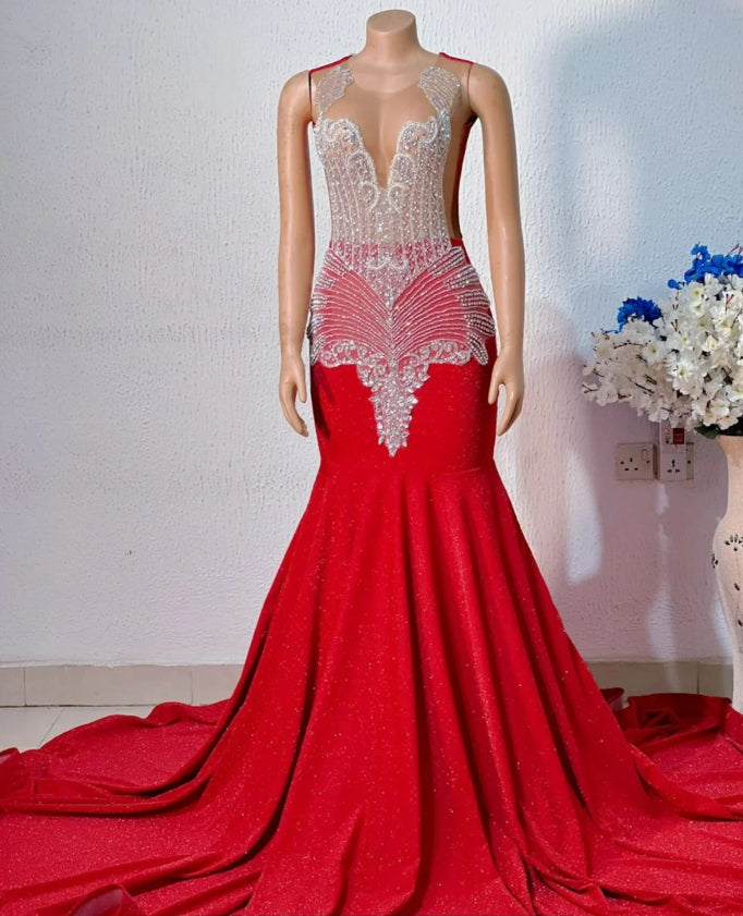 African prom dress, ball dress, luxury mermaid prom dress, bridesmaid gown, evening gown, birthday photoshoot gown, dinner party gown