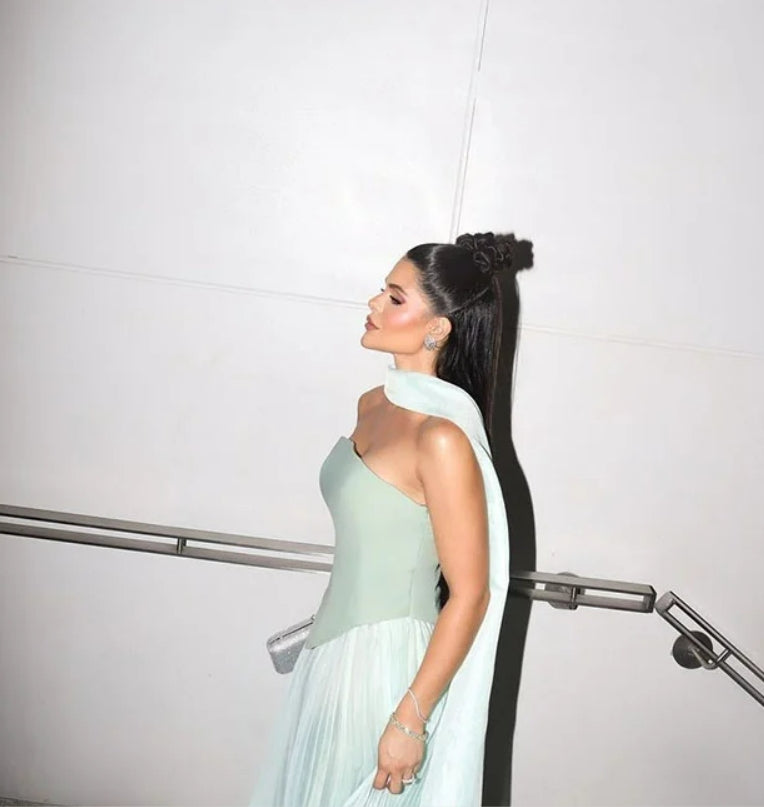 Elegant A-Line Prom Dress Chiffon Ruched Ruffle Sleeveless Formal Evening Dress Floor-Length Vestidos de noche Customized