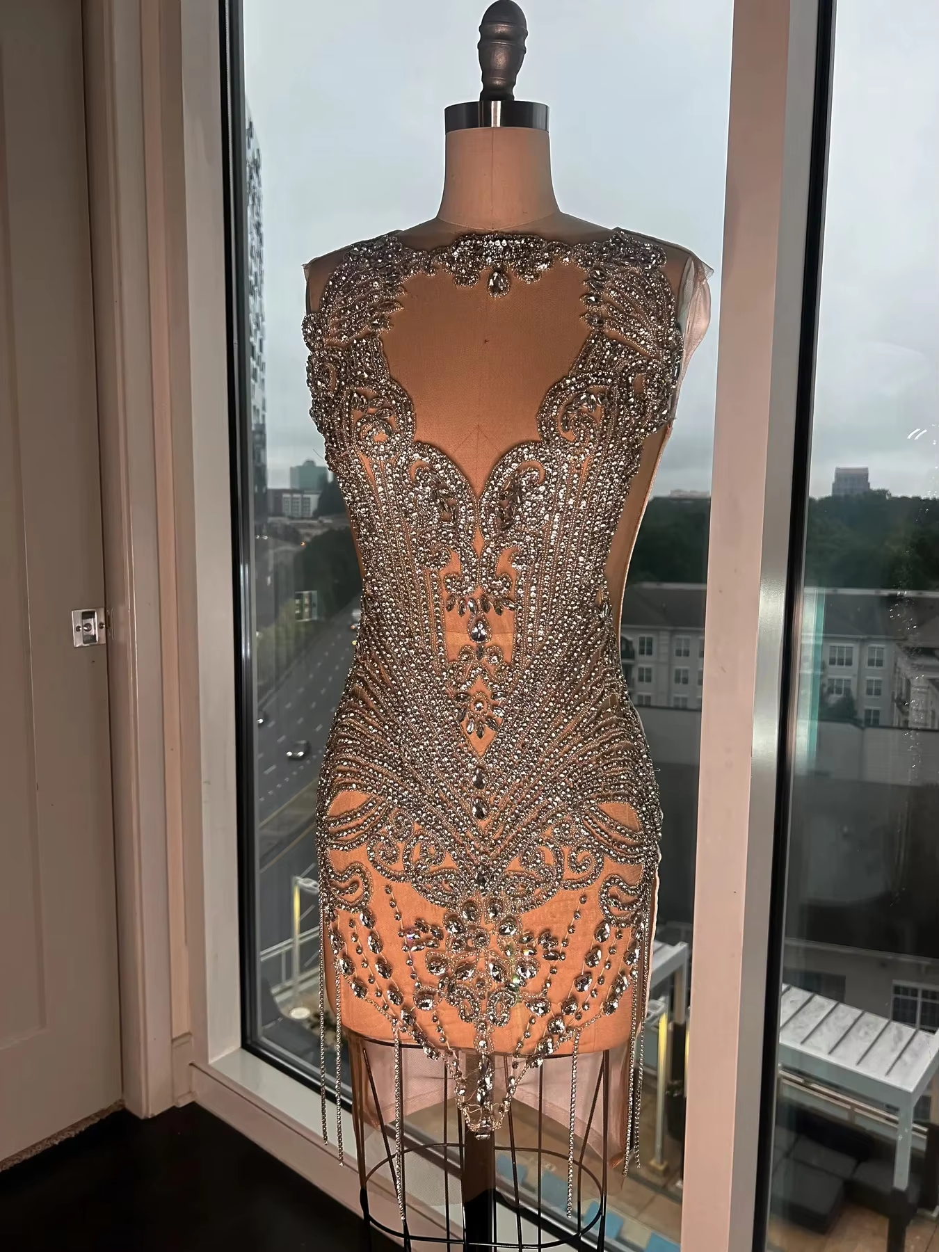 Silver Sheer Diamond Short Prom Dresses Black Girls Birthday Party Dresses Beaded African Cocktail Dresses Homecoming Customized