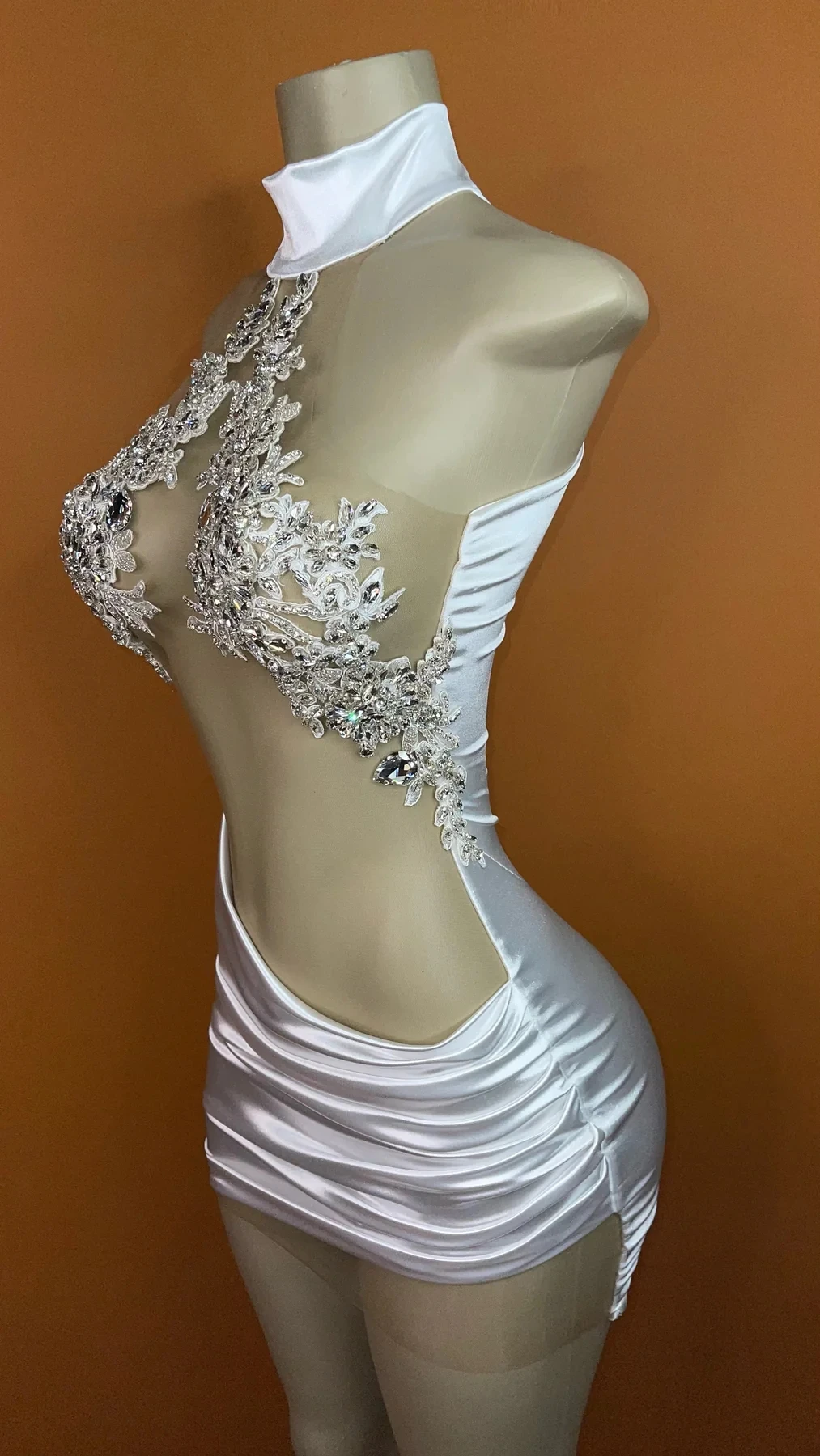 Sexy Diamond Short Prom Dresses Black Girls Birthday Party Dresses Beaded African Mini Cocktail Dresses Homecoming Customized