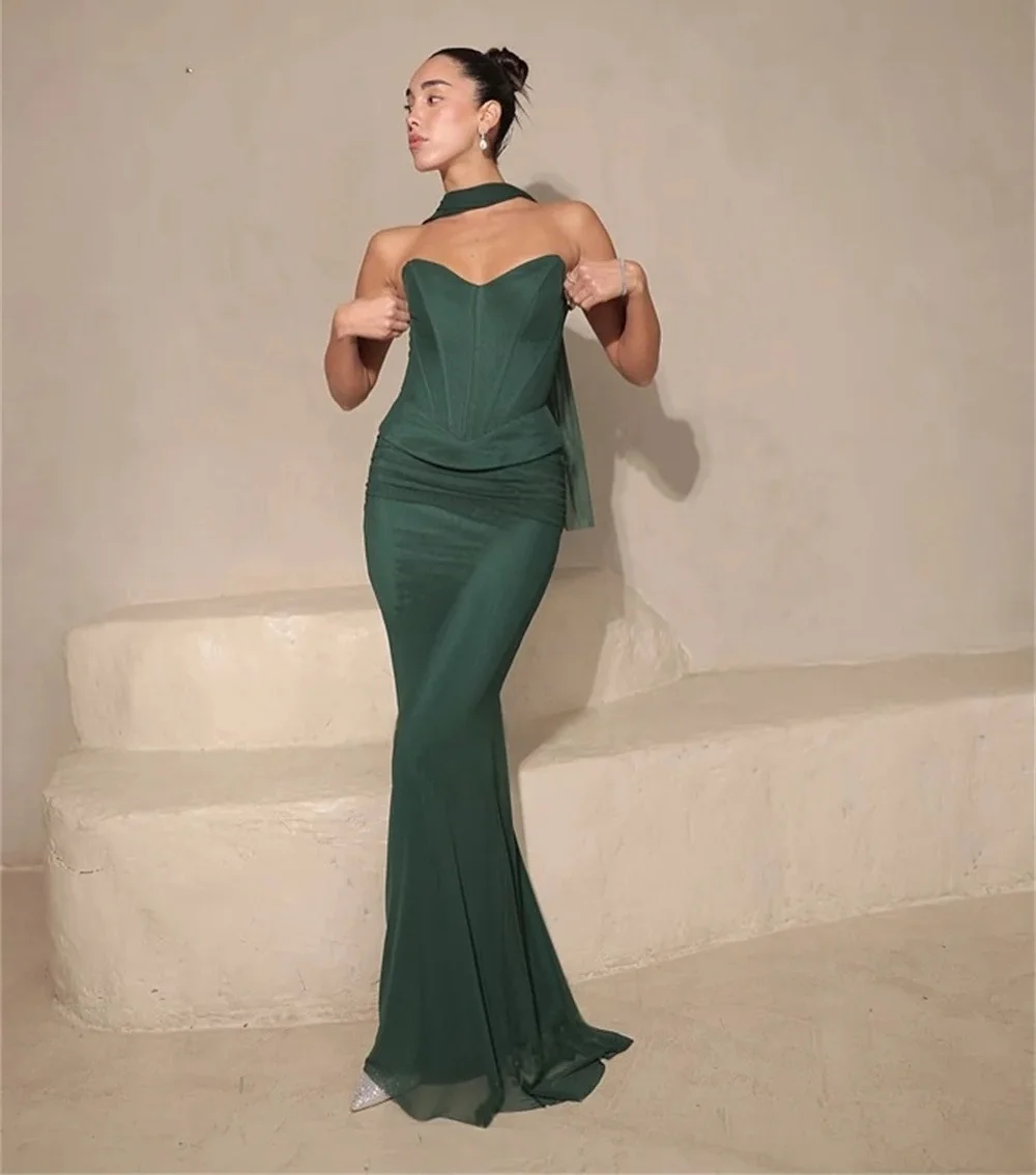 Formal Party Women Long Bespoke Occasion Gown Evening Dresses Prom Pastrol Unisex Jersey Retro Dubai Saudi Arabic Customized