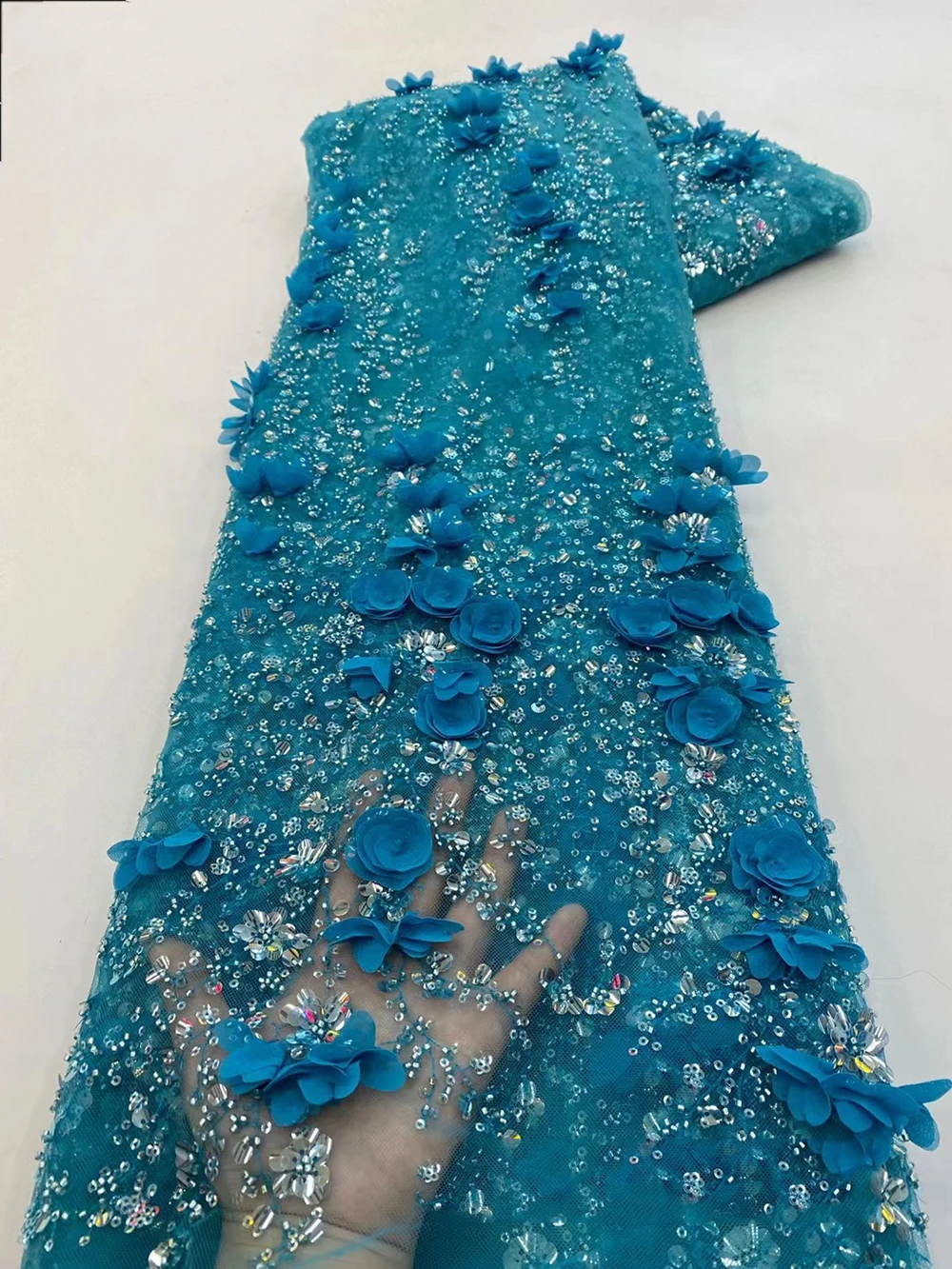 Luxury Lace Evening Dress Customized Long Sleeves Square Neck Beading Flower A Line Dubai Prom Gown for Wedding Party