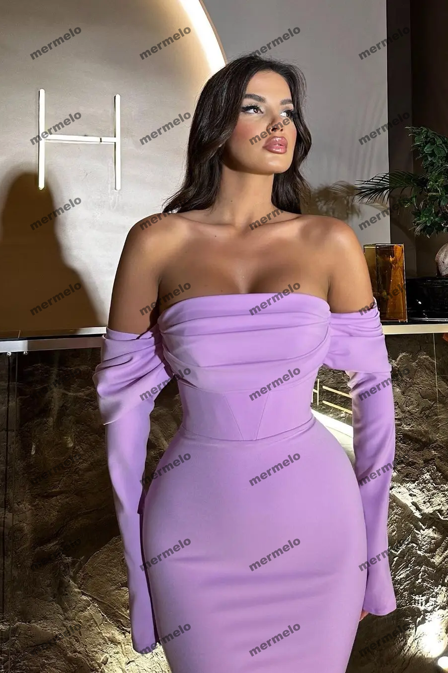 Evening Dresses Woman Crepe Customized Mermaid Prom Dresses Formal Occasion Dress Prom Gown Elegant Long Party Dress