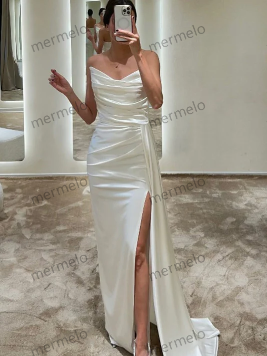 Sleeveless Black Sheath Prom Dress with Mermaid Sweep