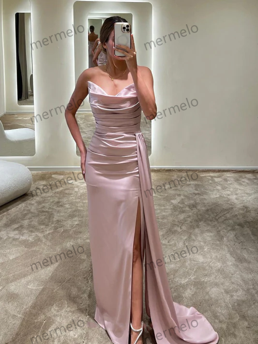 Sleeveless Black Sheath Prom Dress with Mermaid Sweep