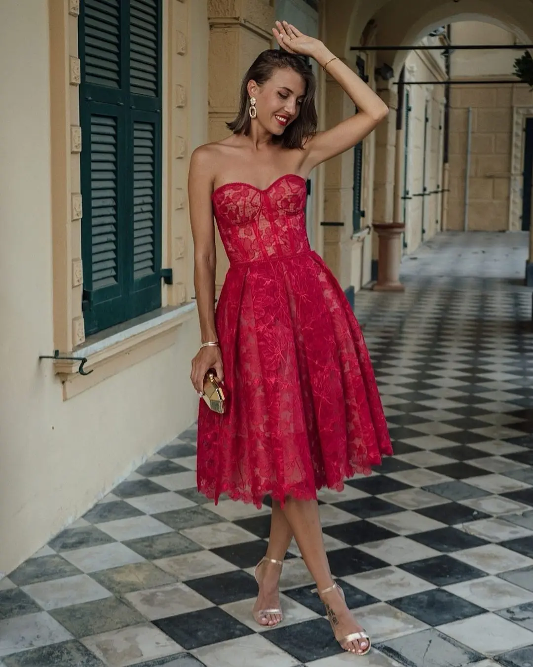New Women Lace Vintage Dress Wedding Dresses
