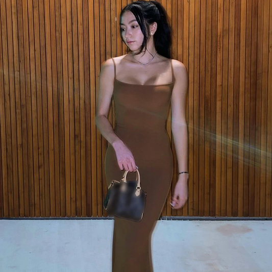 Elegant Bodycon Maxi Dress Women Summer Sleeveless Backless Sexy Outfits Party Club Sundress Black Birthday Dresses Clothes