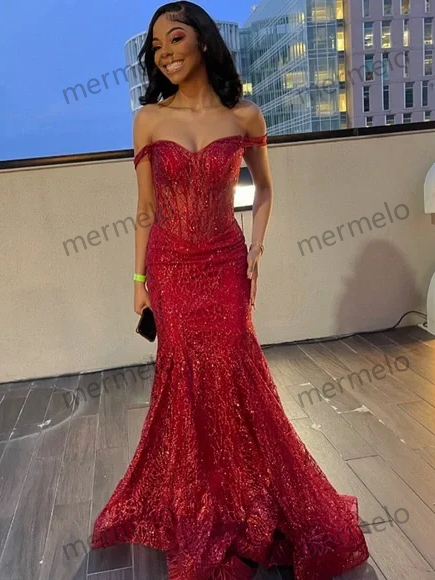 Beautiful red mermaid style PROM Dress