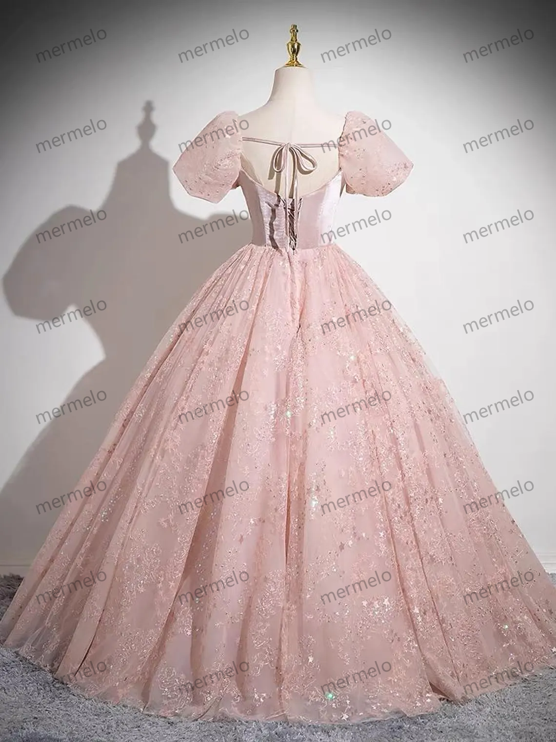 Pink Princess Ball Dress,Formal Prom Dress,Fairy Prom Dress,Wedding Dress,Formal Woman Dress,Cocktail Dress,Birthday Graduation Party Dress
