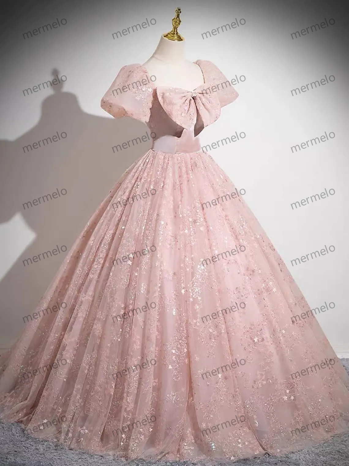 Pink Princess Ball Dress,Formal Prom Dress,Fairy Prom Dress,Wedding Dress,Formal Woman Dress,Cocktail Dress,Birthday Graduation Party Dress