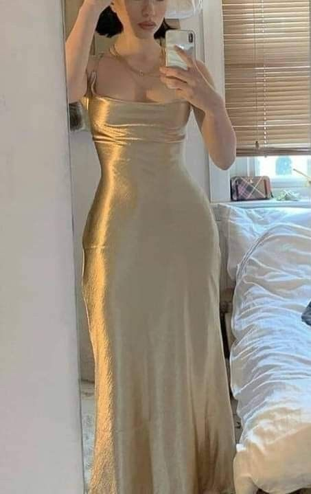 Gold Mermaid Sexy Prom Dress Long Evening Dresses Formal Gown
