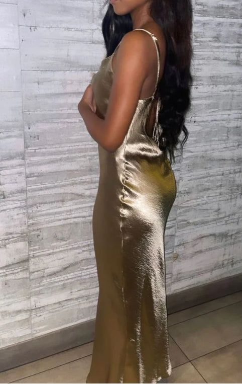 Gold Mermaid Sexy Prom Dress Long Evening Dresses Formal Gown