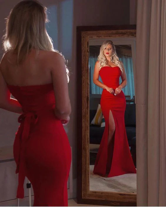 Red Mermaid Prom Dresses, Formal Dress