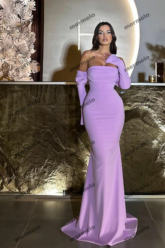 Evening Dresses Woman Crepe Customized Mermaid Prom Dresses Formal Occasion Dress Prom Gown Elegant Long Party Dress