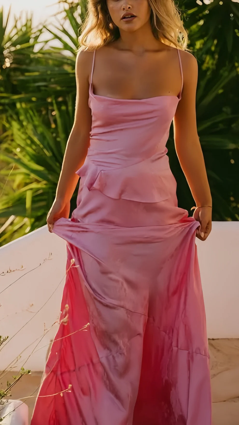 Fashion Pink Sheath Long Prom Dresses, Floral Printed Birthday Party Dress, Holiday Dresses