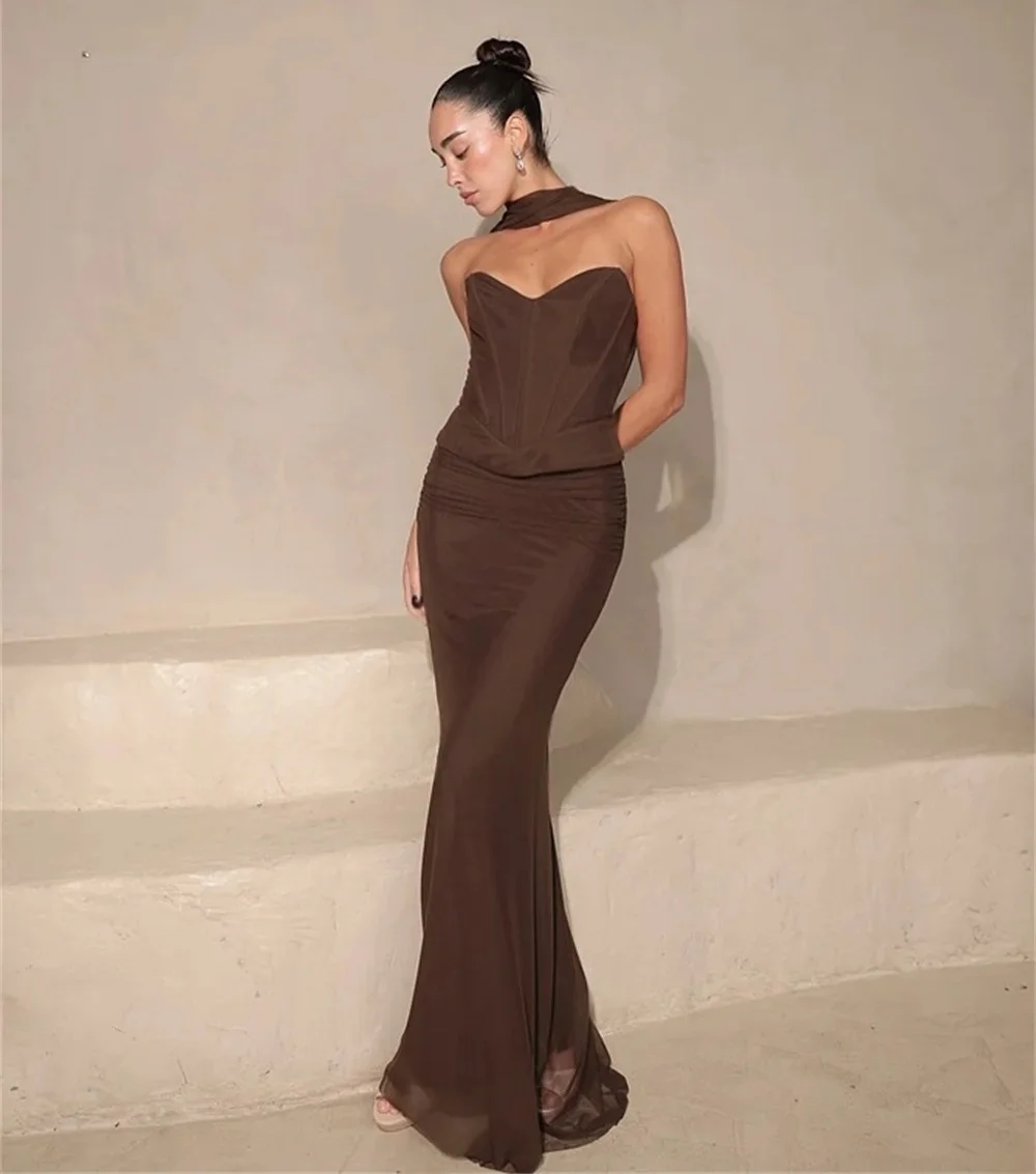 Formal Party Women Long Bespoke Occasion Gown Evening Dresses Prom Pastrol Unisex Jersey Retro Dubai Saudi Arabic Customized