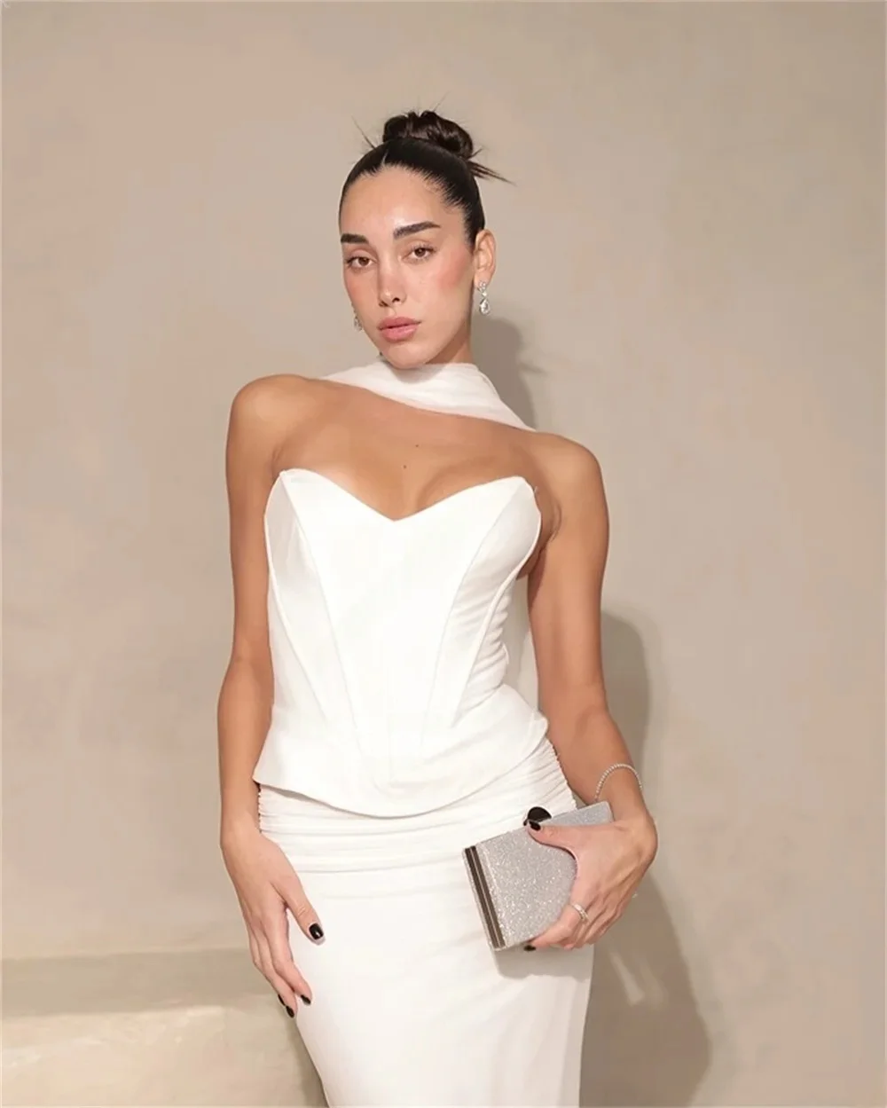 Formal Party Women Long Bespoke Occasion Gown Evening Dresses Prom Pastrol Unisex Jersey Retro Dubai Saudi Arabic Customized