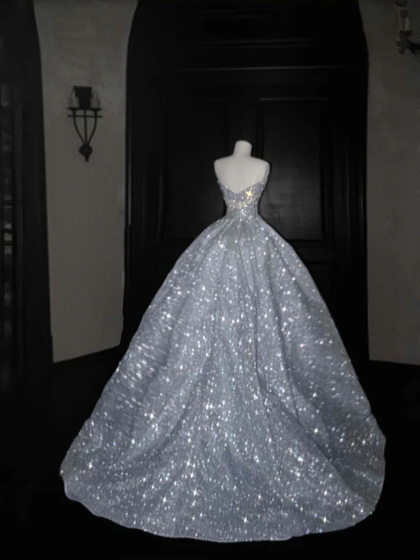 Gorgeous Ball Gown Sweetheart Sequin Long Prom Dress Party Dress Graduation Dresses