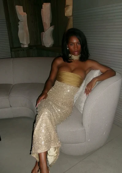 Mermaid Strapless Long Yellow Sequin Satin Party Dresses Prom Dresses