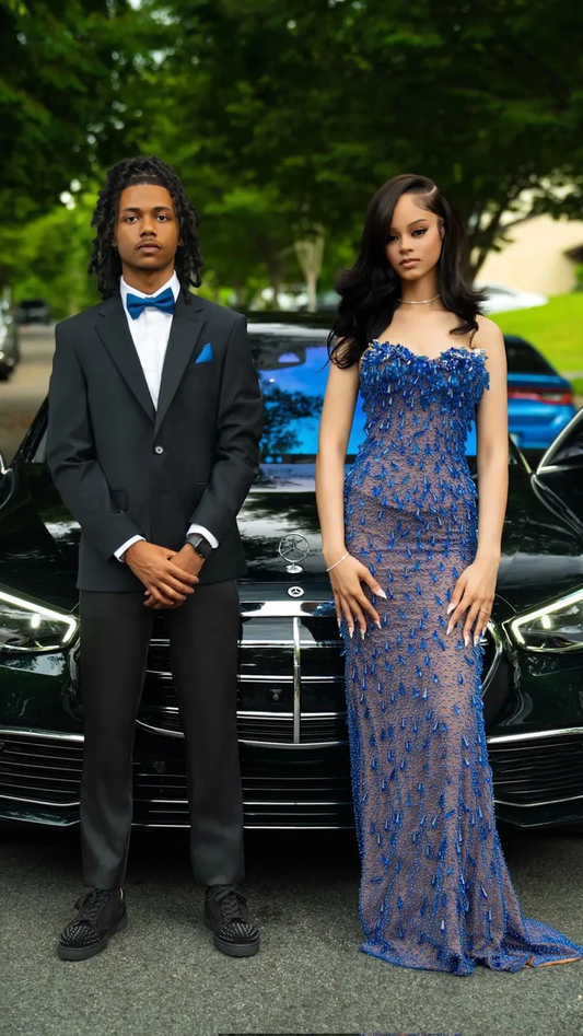 Modest Senior Prom Dresses High Schools Inspiration Mermaid Sweetheart Royal Blue For Black Girls Semi Formal Grad Long Prom Dress For Teens