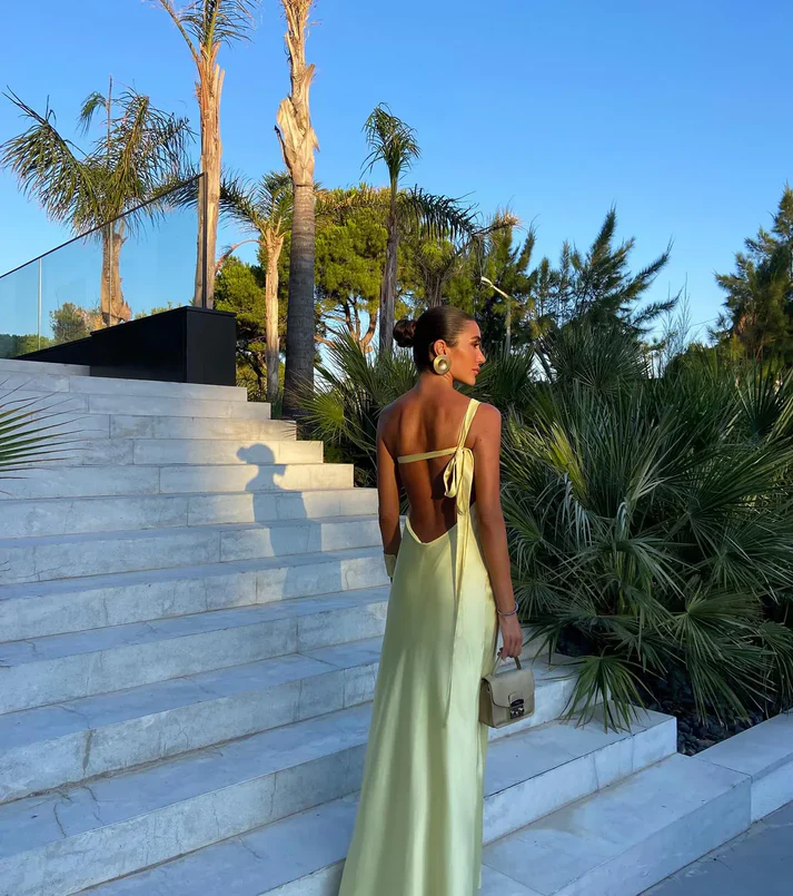 One Shoulder Sleeveless Sheath Formal Dress