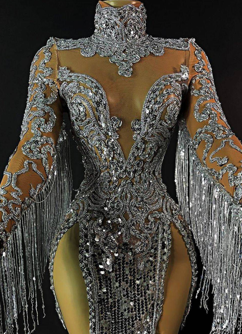 Partition Sequin Dress