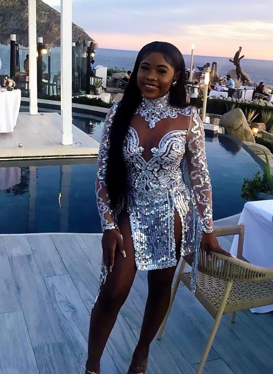 Partition Sequin Dress