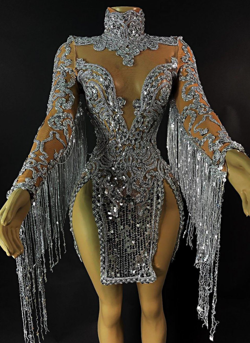 Partition Sequin Dress