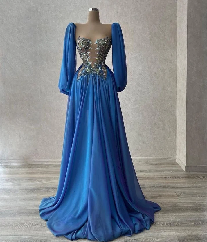 Senior Prom Dresses High Schools Inspiration A line Royal Blue Semi Formal Chiffon Prom Dress For Teens