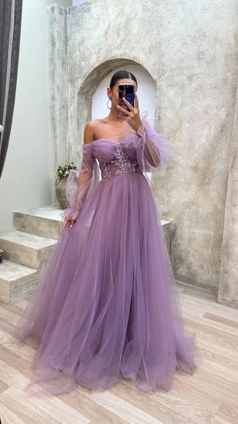 Strapless mint green corset tulle dress prom dress evening gown