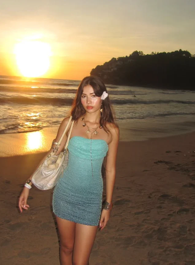 Stunning Sheath Strapless Beaded Blue Ombre Tulle Short Homecoming Dress Vacation Dress