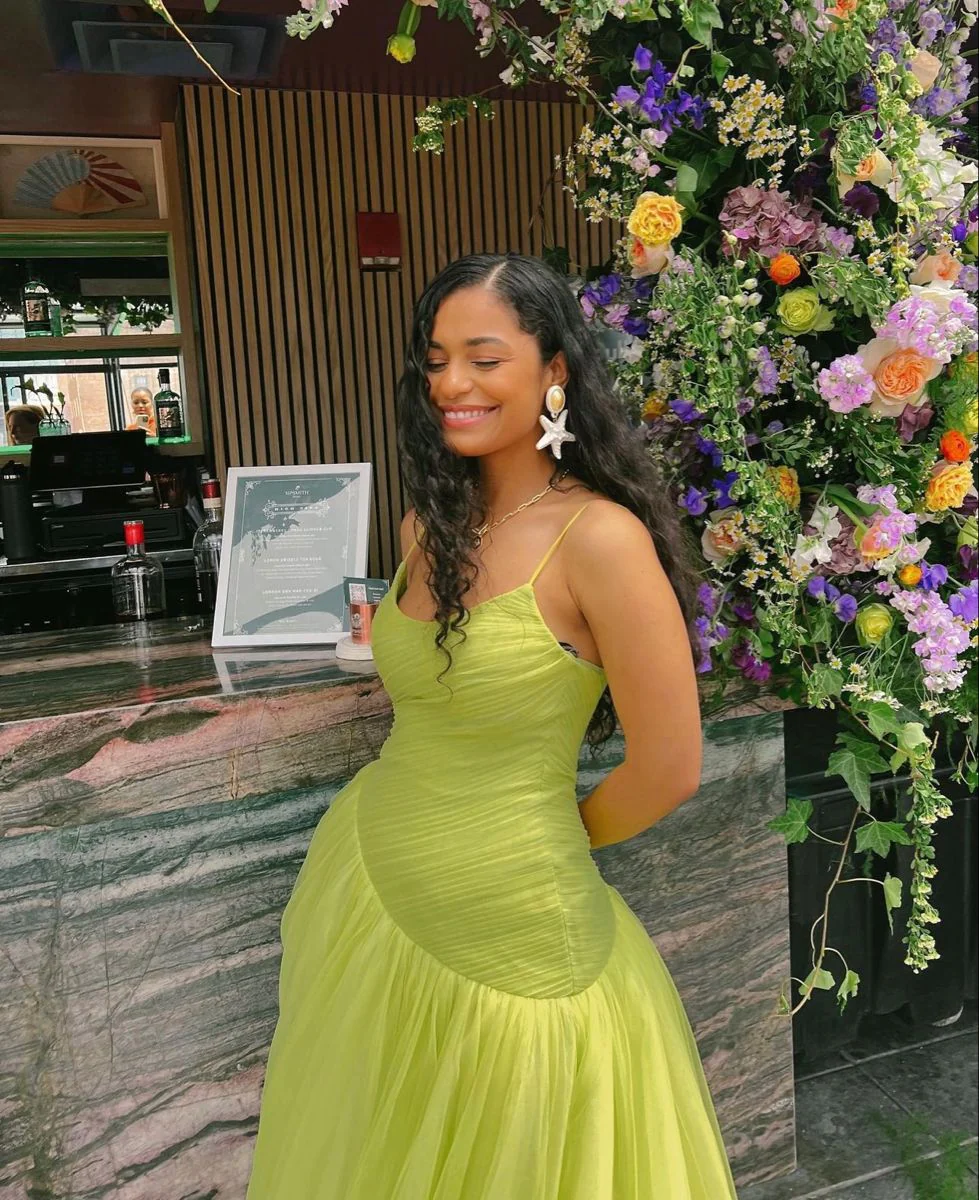 Vintage Green Tulle Muslim Evening Dress Women A Line Pleated Formal Prom Dress Party Gowns