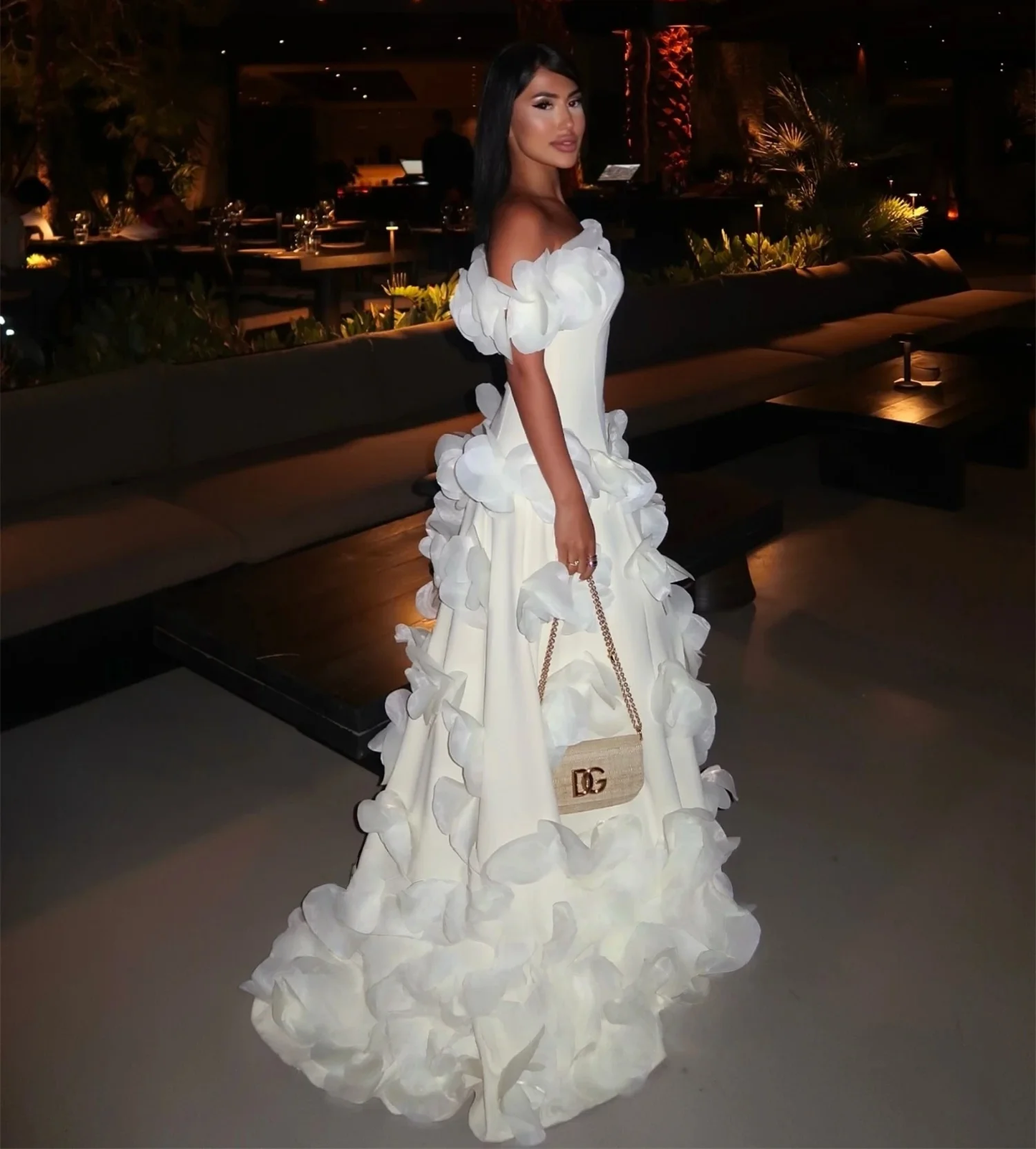 Women Party Floral Long Bespoke Occasion Gown Evening Dresses Prom Pastrol Unisex Jersey Retro Dubai Saudi Arabic Customized