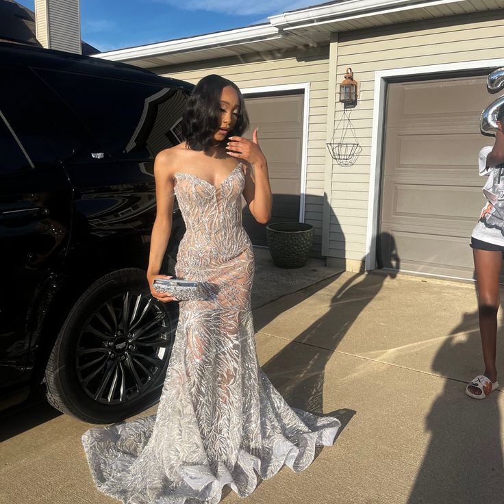 Silver prom dress – mermelo