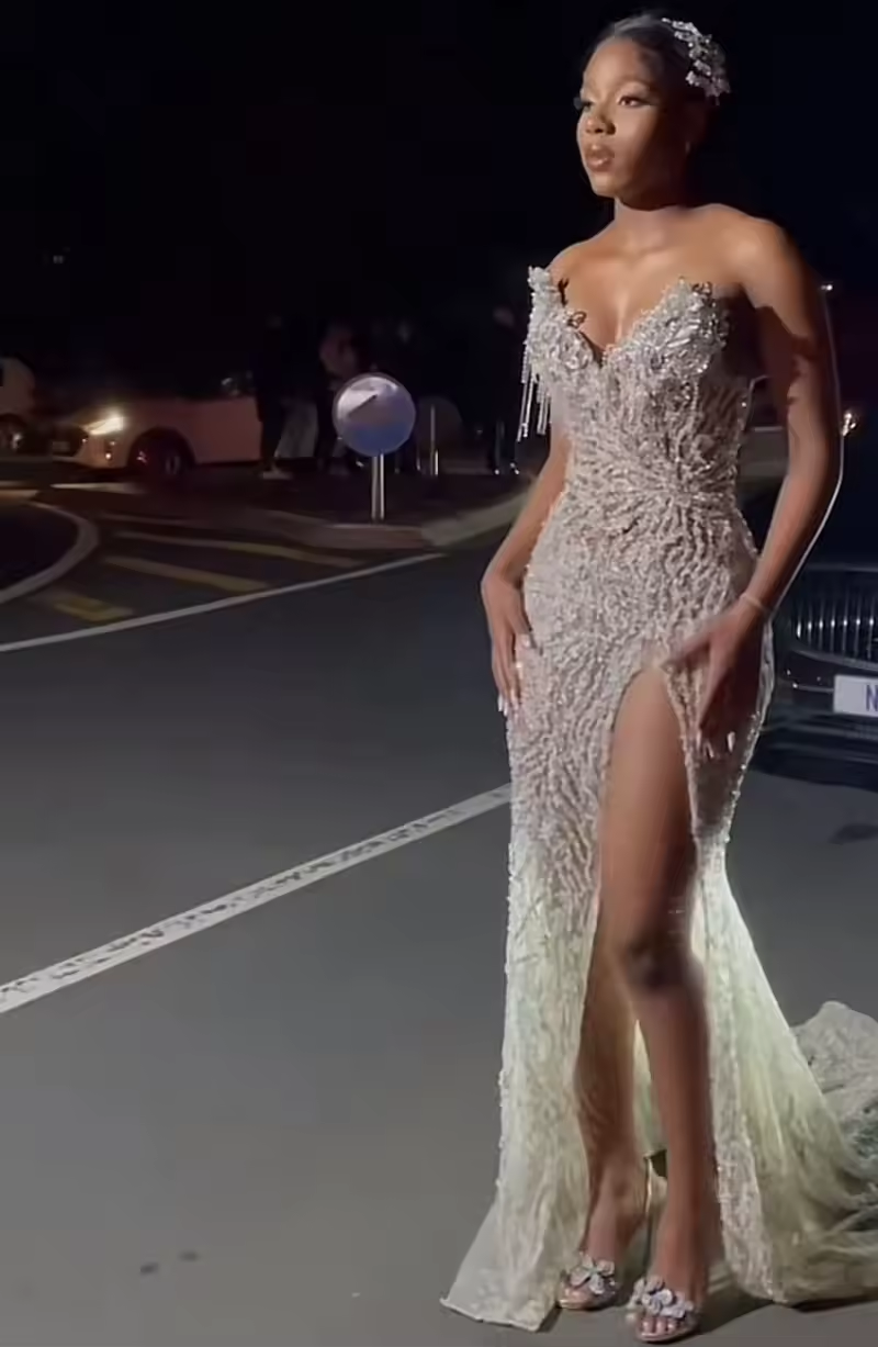 Luxury Beading Embroidery Prom Dresses 2025 For Black Girls Mermaid Party Gowns Long African Women Evening Dress Customized